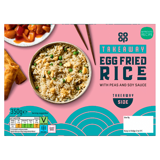 Co-op Takeaway Egg Fried Rice with Peas and Soy Sauce 350g