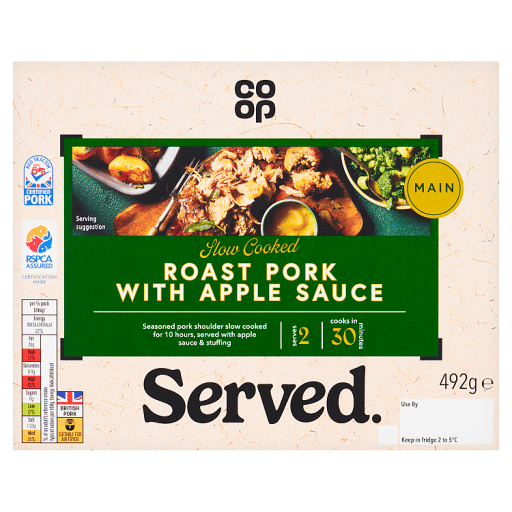Co-op Served Slow Cooked Roast Pork with Apple Sauce 492g