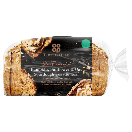 Co-op Irresistible Pumpkin, Sunflower & Oat Sourdough Toastie Loaf 500g
