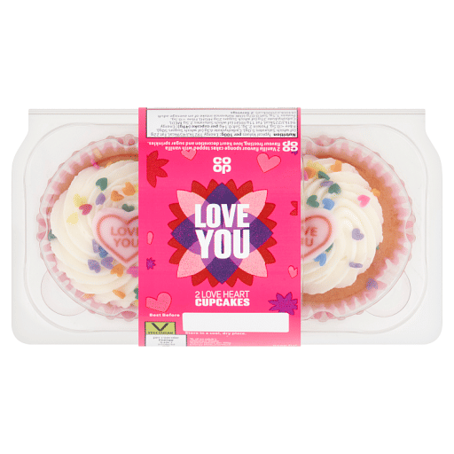 Co-op 2 Love Heart Cupcakes