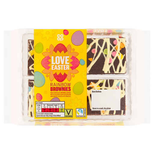 Co-op Love Easter Rainbow Brownies