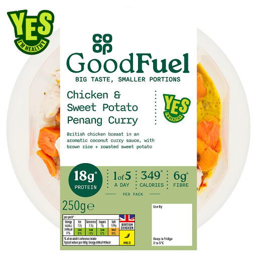 Co-op Goodfuel Chicken & Sweet Potato Penang Curry 250g