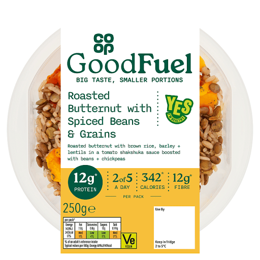Co-op Goodfuel Roasted Butternut with Spiced Beans u0026 Grains 250g