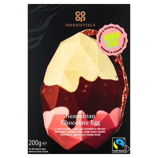 Co-op Irresistible Neapolitan Chocolate Egg 200g