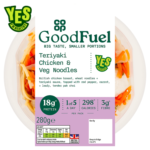 Co-op Goodfuel Teriyaki Chicken & Veg Noodles 280g