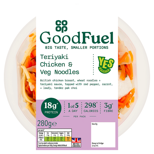 Co-op Goodfuel Teriyaki Chicken & Veg Noodles 280g