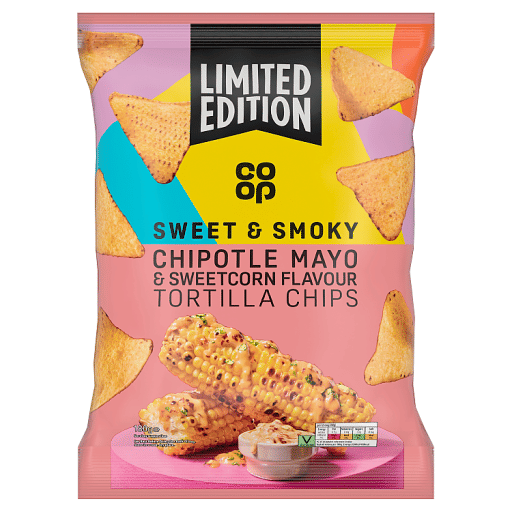 Co-op Limited Edition Chipotle Mayo & Sweetcorn Flavour Tortilla Chips 180g