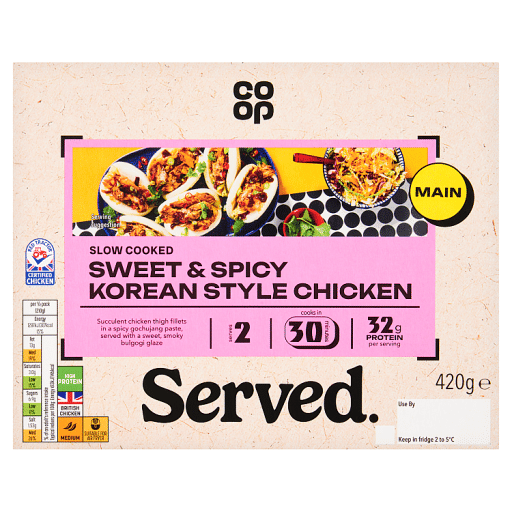 Co-op Slow Cooked Sweet & Spicy Korean Style Chicken 420g