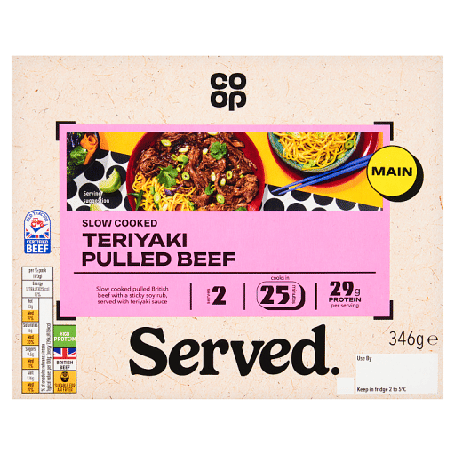 Co-op Slow Cooked Teriyaki Pulled Beef 346g