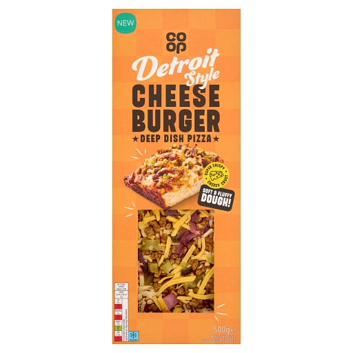 Co-op Detroit Style Cheese Burger Deep Dish Pizza 500g
