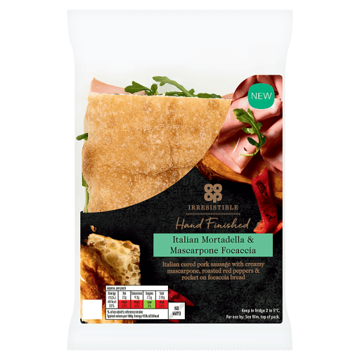 Co-op Irresistible Italian Mortadella & Mascarpone Focaccia