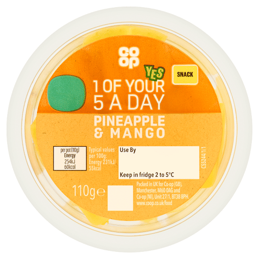 Co-op Pineapple & Mango 110g