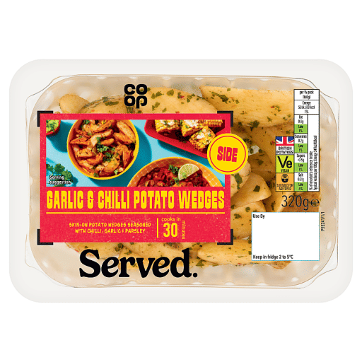 Co-op Garlic & Chilli Potato Wedges 320g