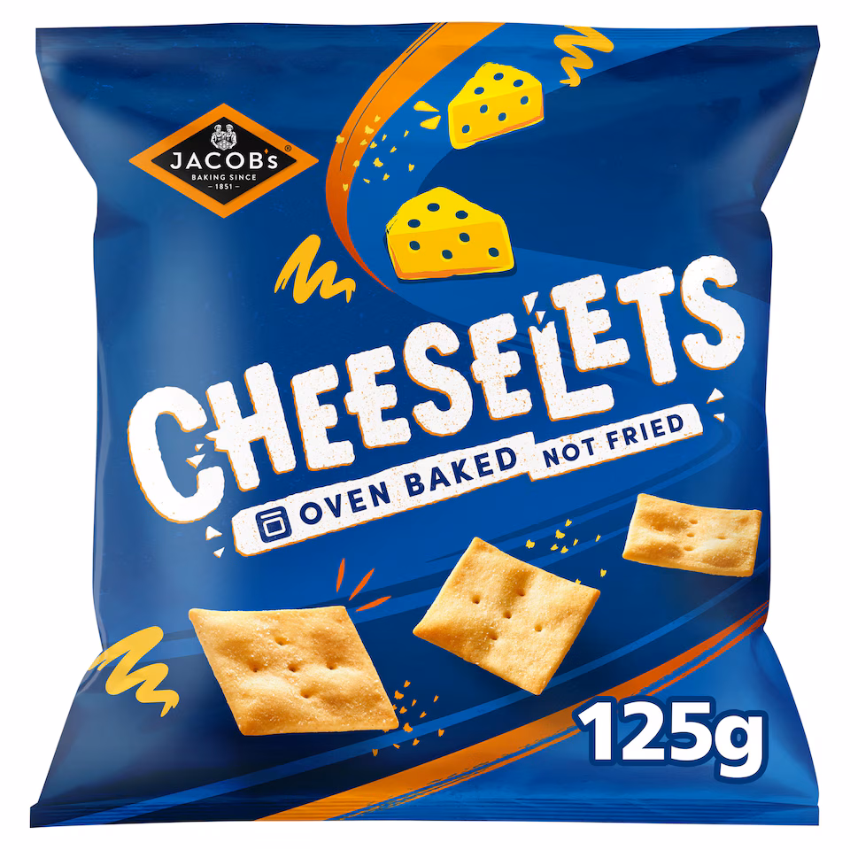 Jacob's Cheeselets Sharing Baked Snacks 125g