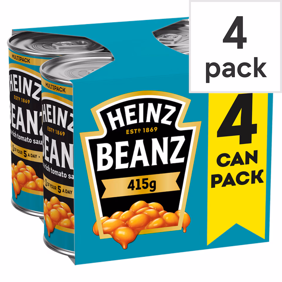 Heinz Baked Beans In Tomato Sauce 4X415g