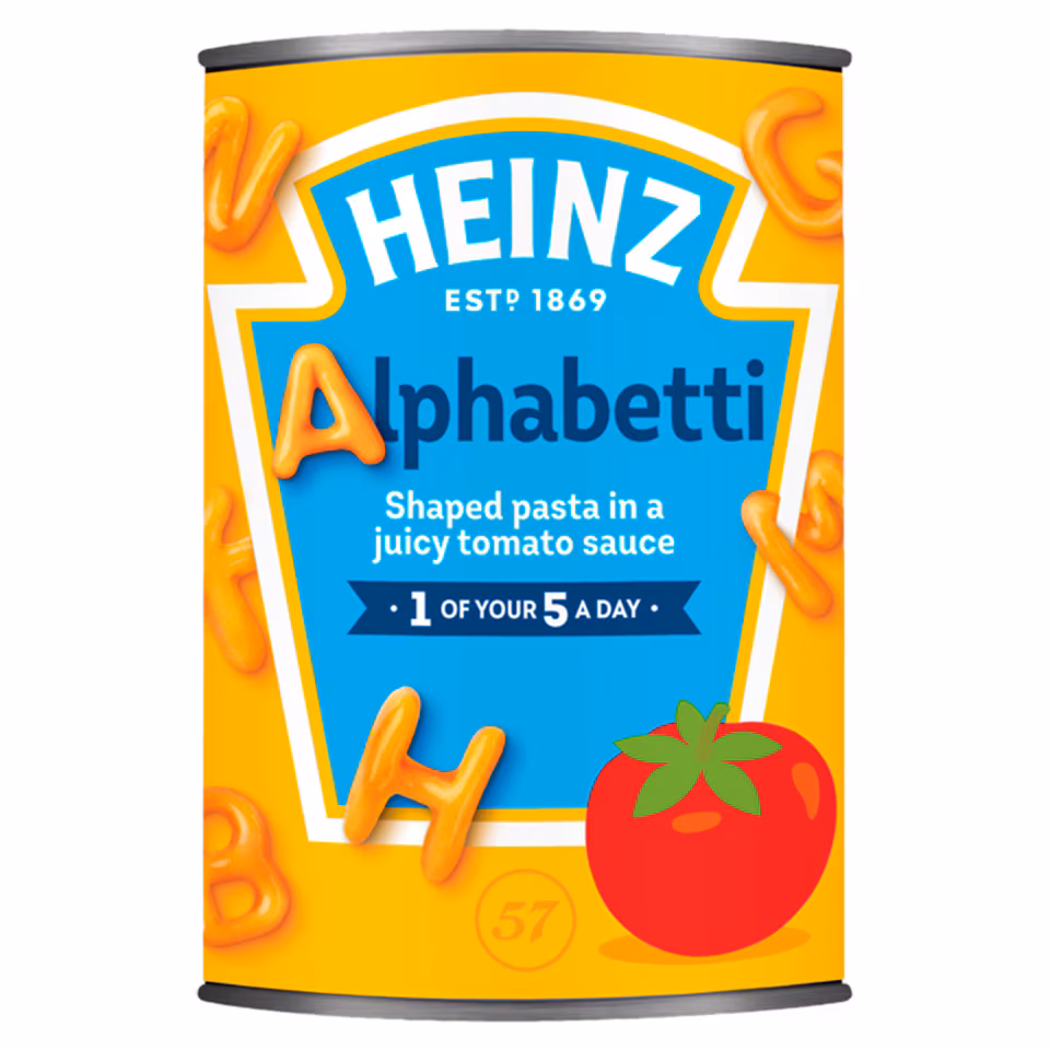 Heinz Alphabetti Pasta In Tomato Sauce 400G