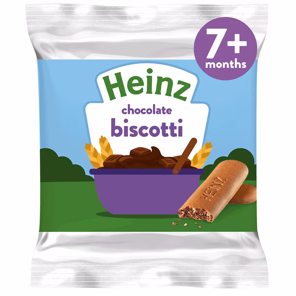 Heinz Chocolate Biscotti Baby Food Snack 7m+