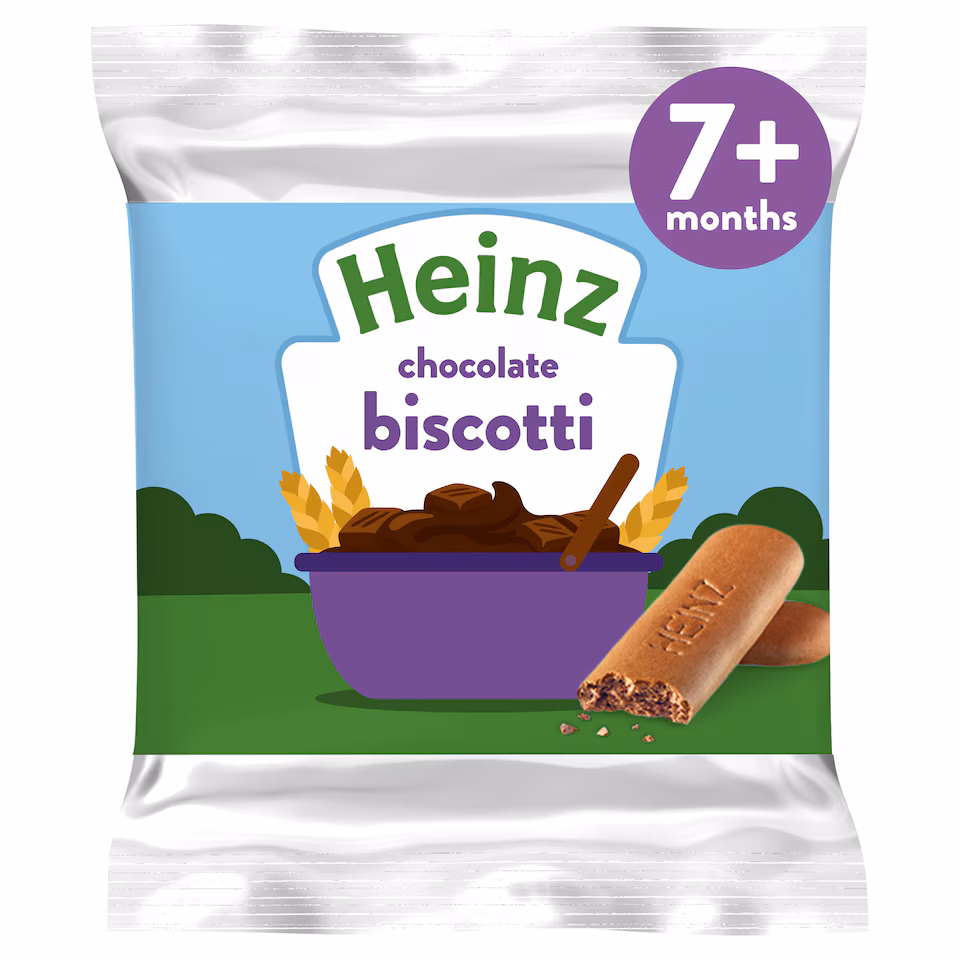 Heinz Chocolate Biscotti Baby Food Snack 7m+