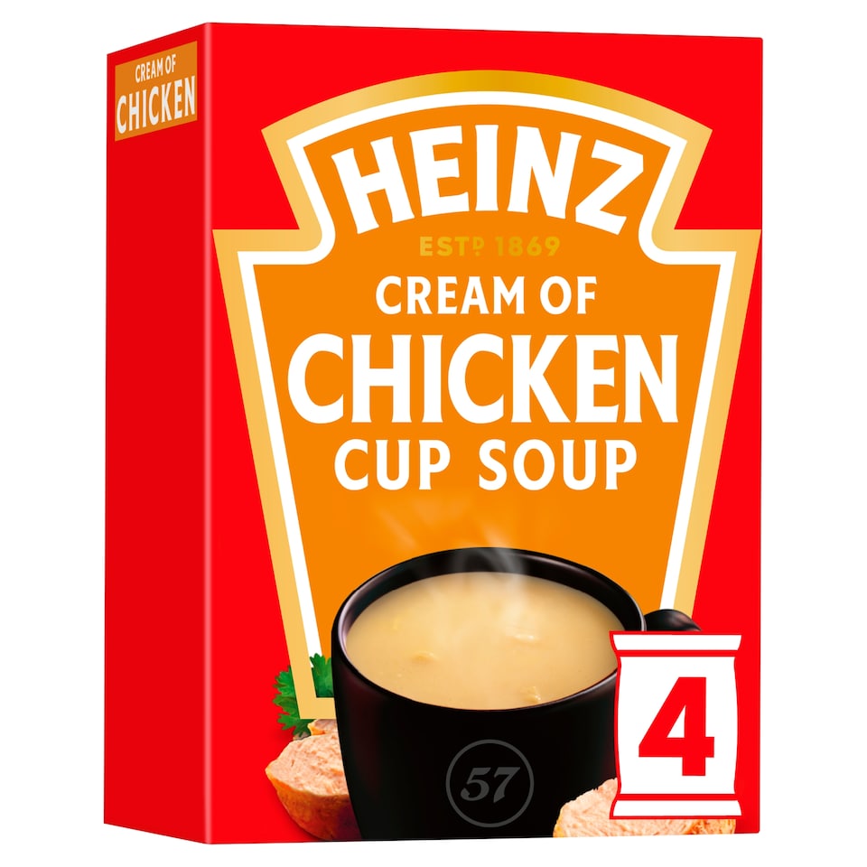 Heinz Cream Of Chicken Cup Soup 4 Pack 68G