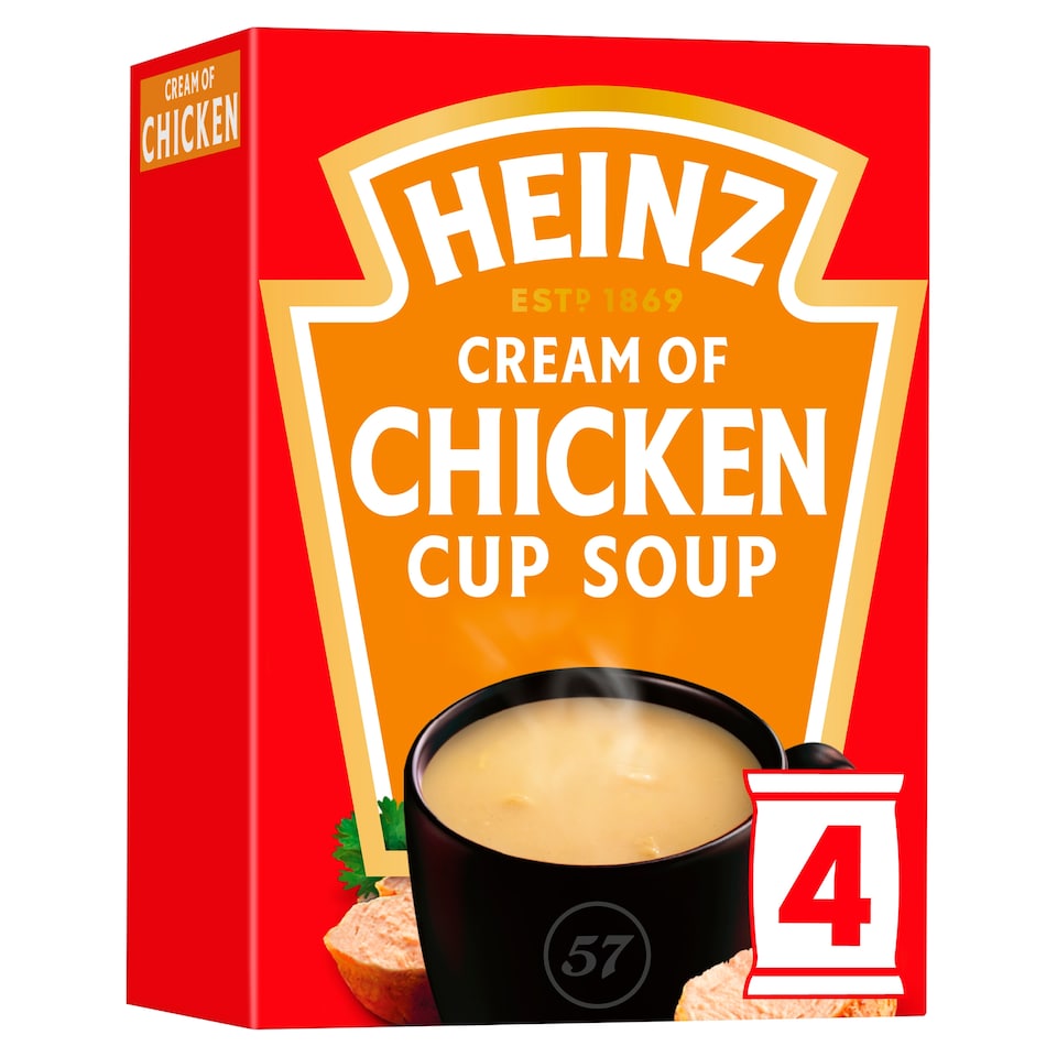 Heinz Cream Of Chicken Cup Soup 4 Pack 68G