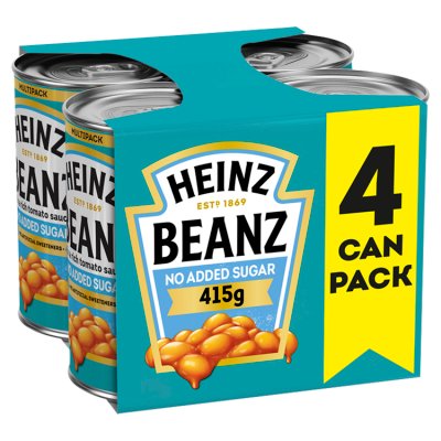 Heinz Baked Beans No Added Sugar 4 Pack