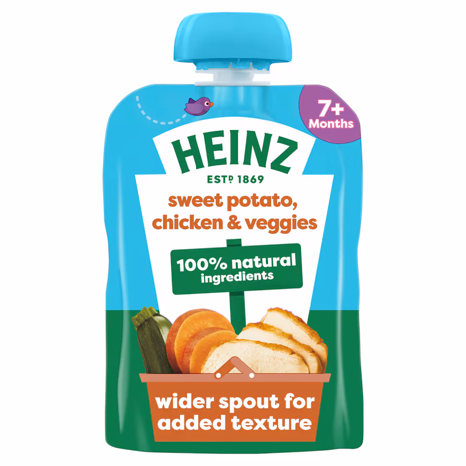 Heinz Sweet Potato, Chicken & Veggies Pouch Baby Food 130g