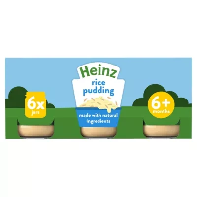 Heinz By Nature Rice Pudding Baby Food Jar Multipack 6+ Months 6 x 120g