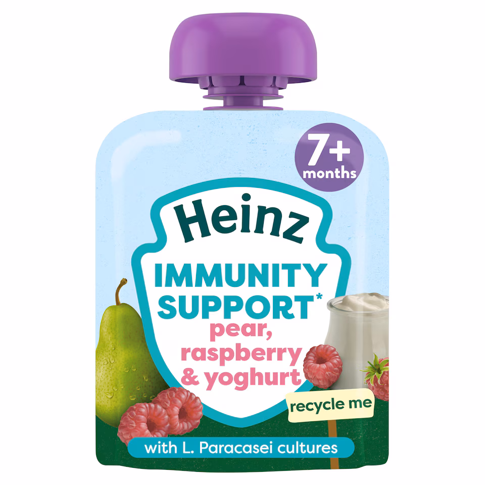 Heinz Immunity Support Baby Food Pear, Raspberry & Yoghurt 85g