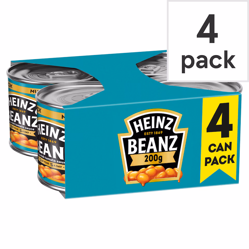 Heinz Baked Beans in Tomato Sauce 4 x 200g
