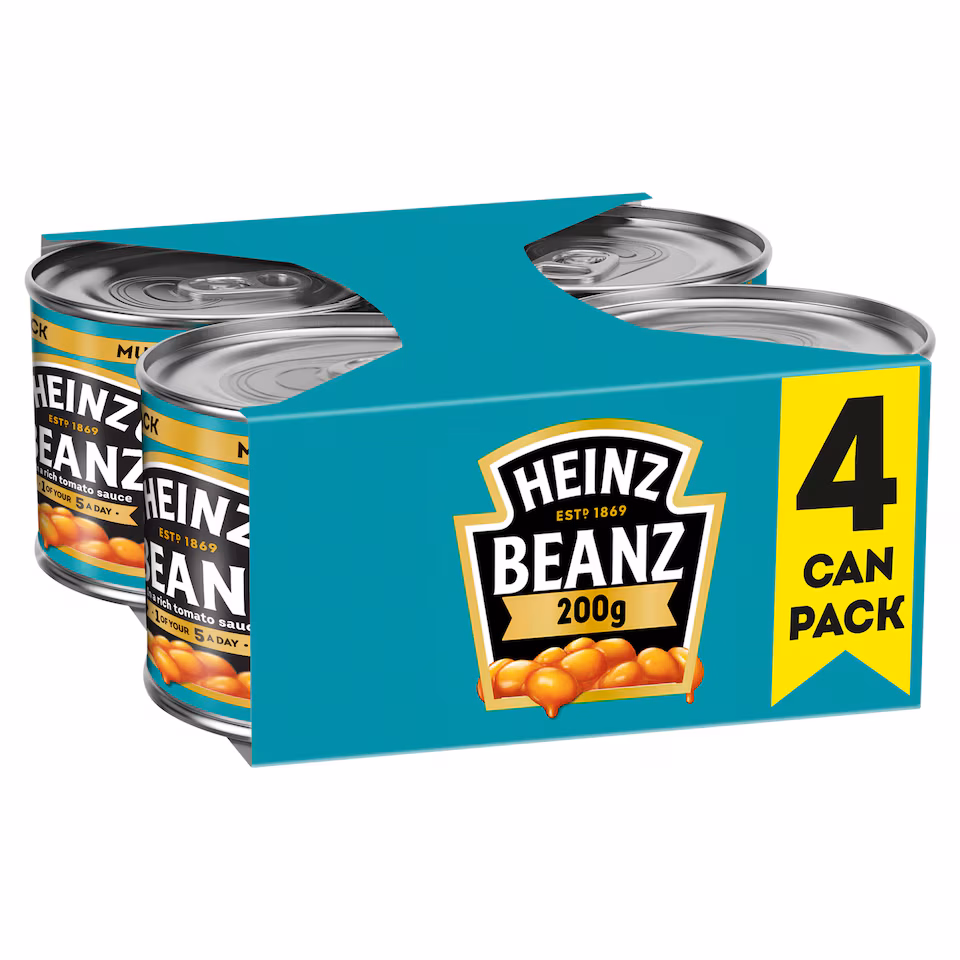 Heinz Baked Beans in Tomato Sauce 4 x 200g