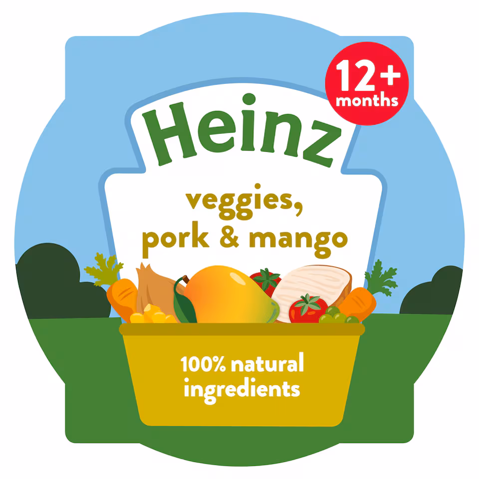 Heinz Veggies, Pork & Mango Baby Food Tray 200g