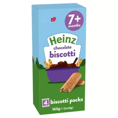 Heinz So Yummy Chocolate Biscotti 7+ Months 4 x 40g (160g)