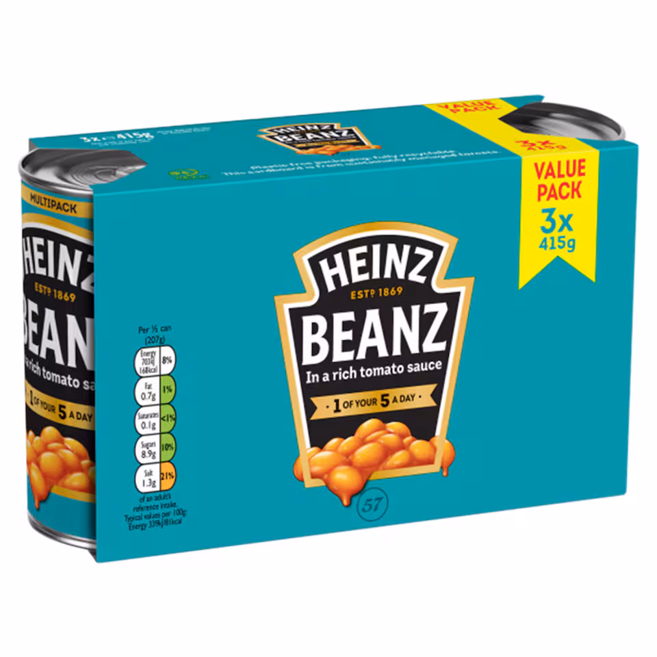 Heinz Baked Beans Standard 3x415g