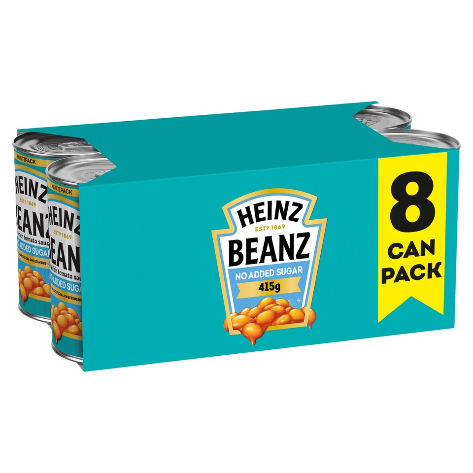 Heinz Baked Beans No Added Sugar 8 x 415g