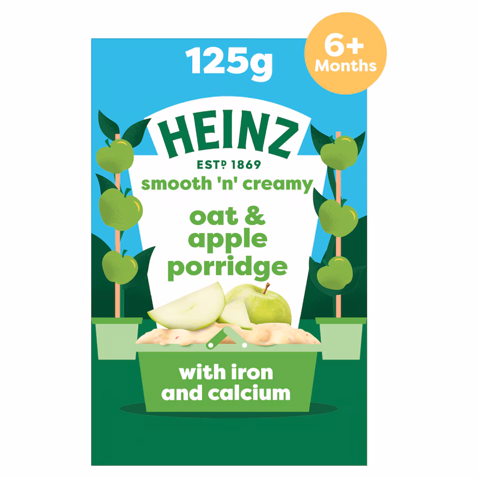 Heinz Oat & Apple Porridge Baby Food 6m+125g