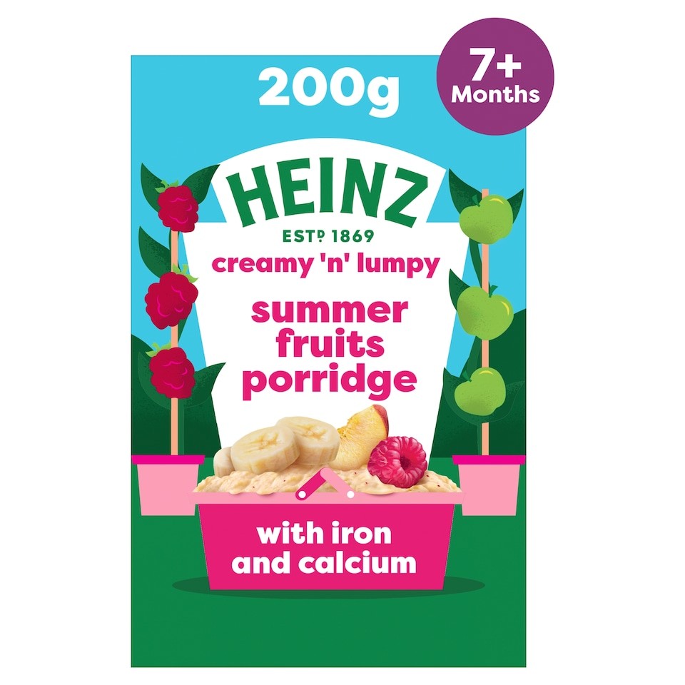 Heinz Summer Fruit Porridge Baby Food 7m+ 200g