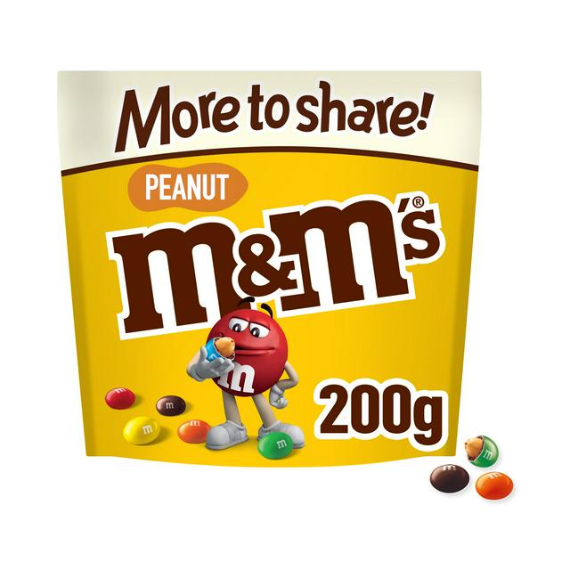 M&M's Crunchy Peanut & Milk Chocolate Sharing Pouch Bag 200g
