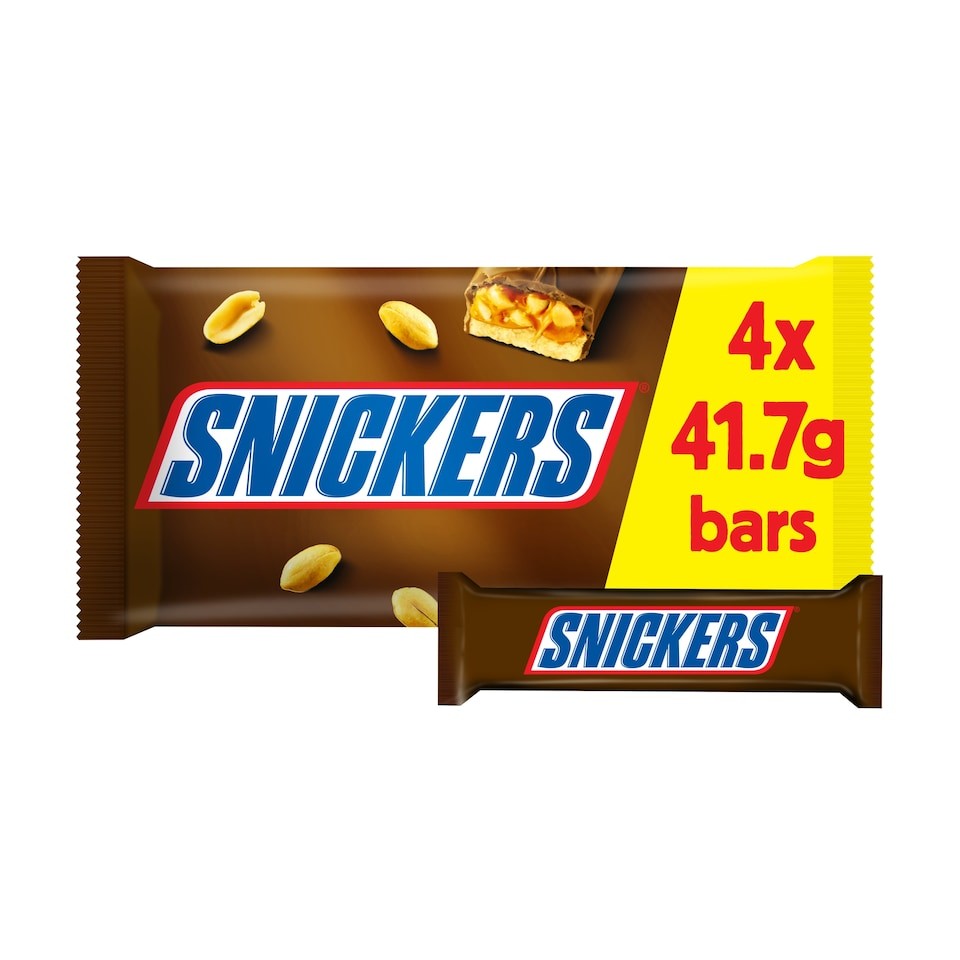 Snickers Milk Chocolate Bars Multipack 4 X 41.7G