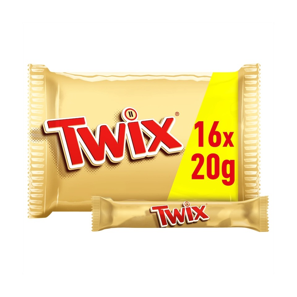 Twix 16 Funsize Caramel & Milk Chocolate Finger Biscuit Bars  333g