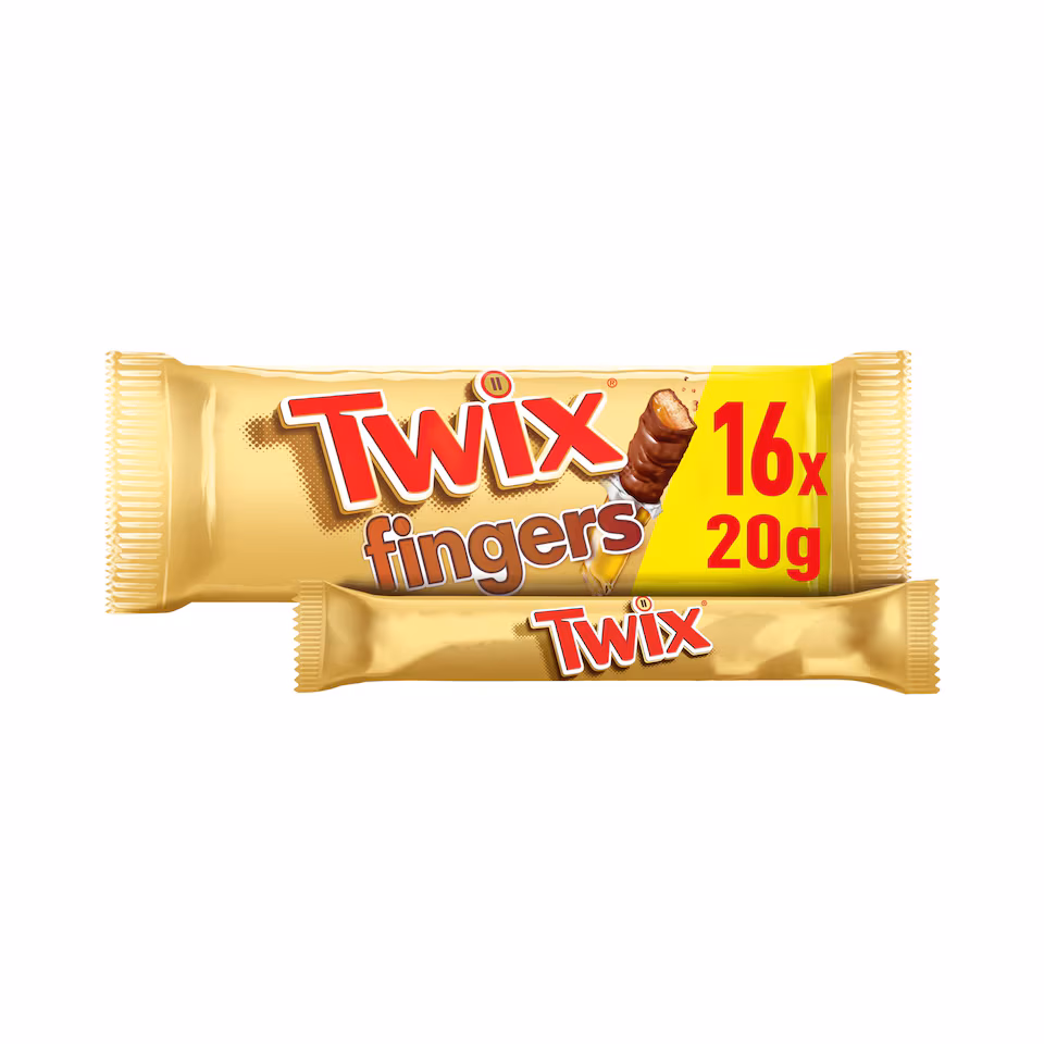 Twix Chocolate Biscuit Fingers Multipack 16 x 20g 320g