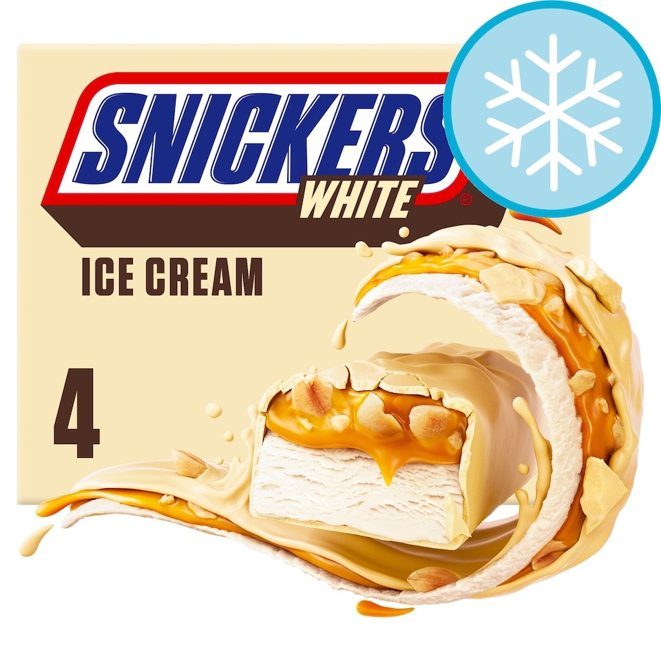 Snickers White Ice Cream Bars 4x40.8g
