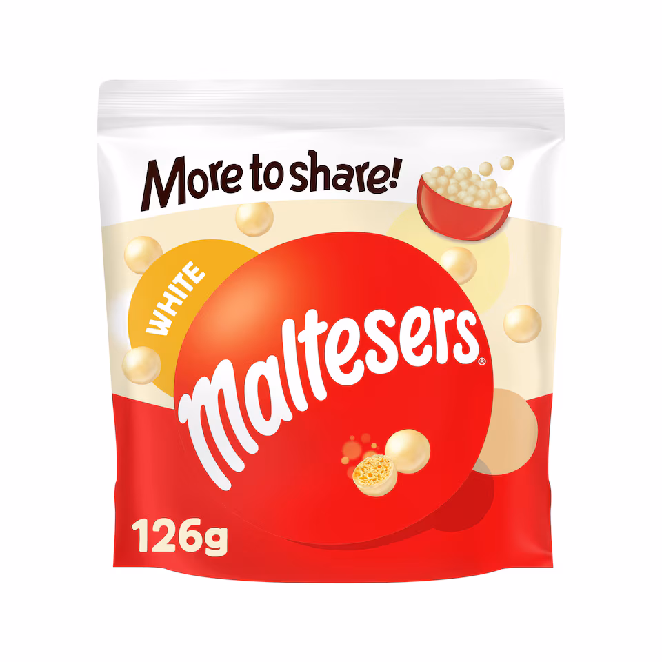 Maltesers White Chocolate Pouch Bag 126g