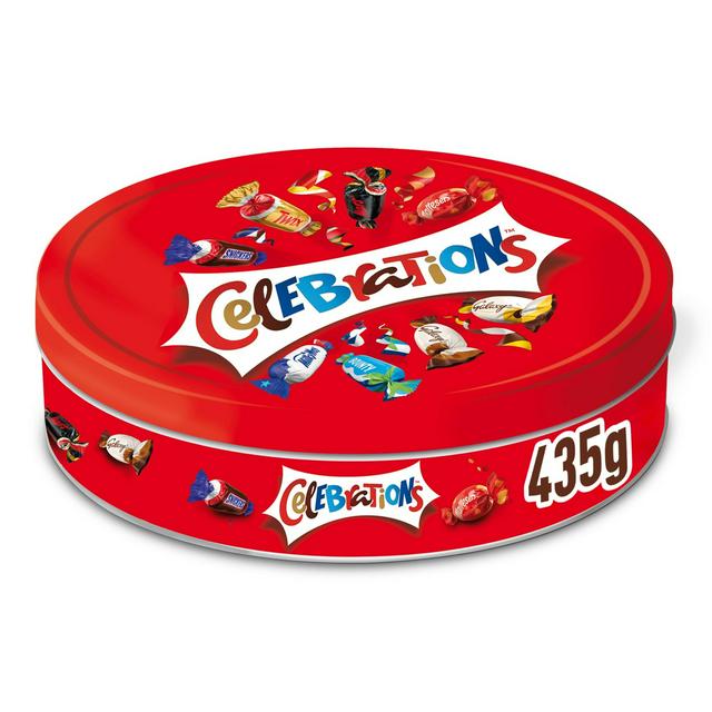 Celebrations Milk Chocolate Tin Box of Mini Chocolates & Biscuit Bars 435g