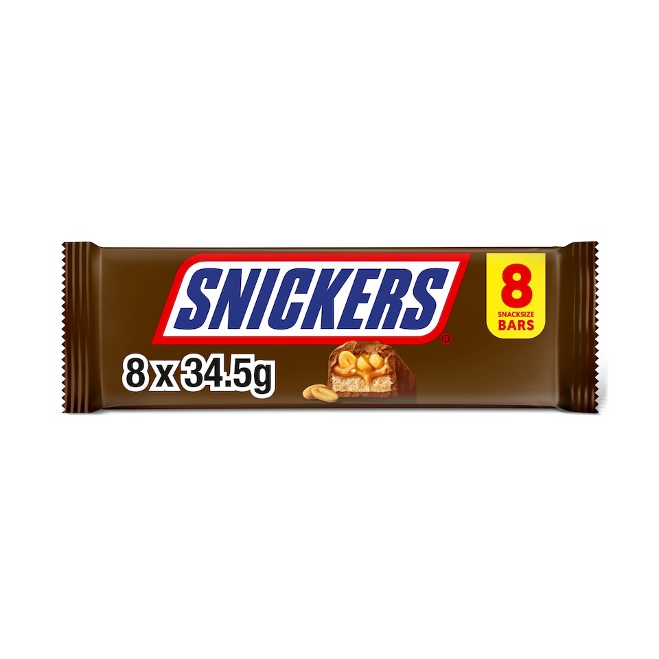 Snickers Milk Chocolate Bars 8 x 34.5g