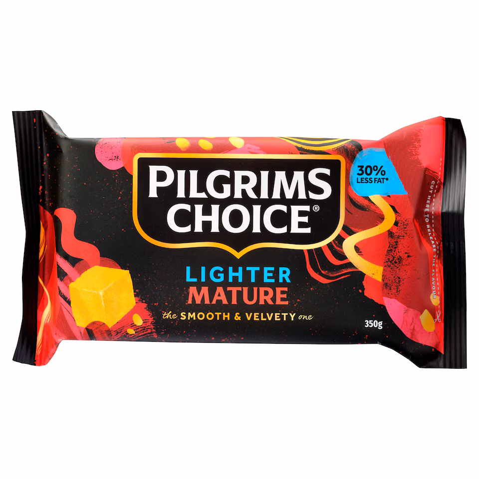 Pilgrims Choice Lighter Mature Cheddar Cheese 350G