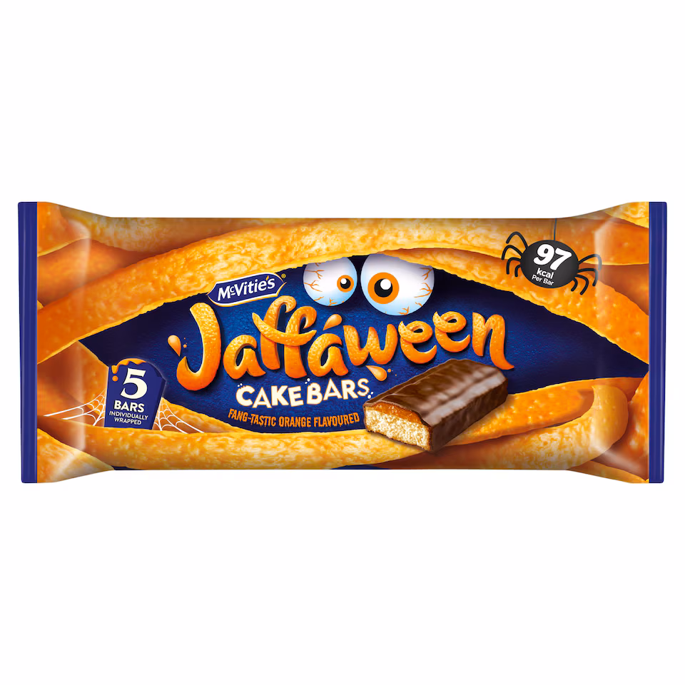 McVitie's Jaffaween Cake Bars Orange 5pk