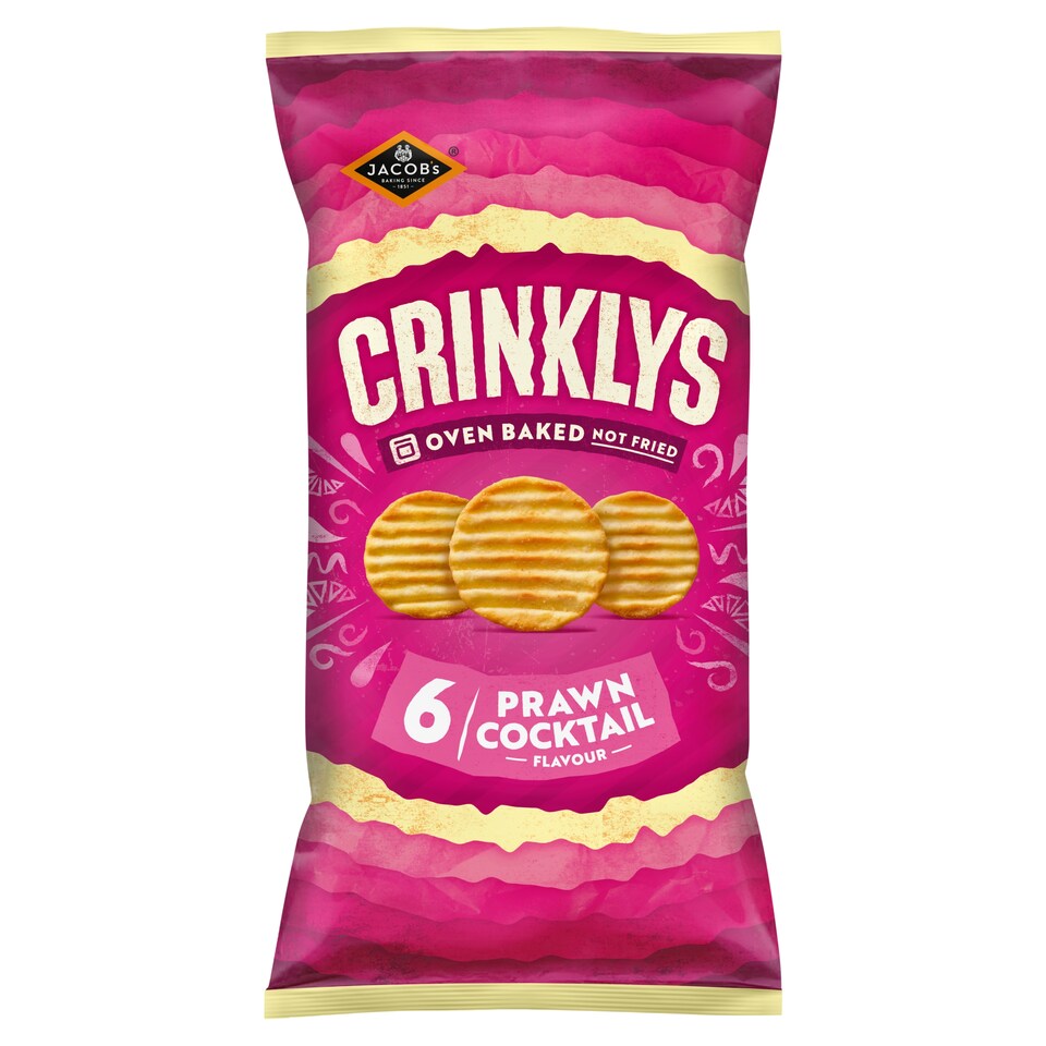 Jacob's Crinklys Prawn Cocktail 6pk 138g
