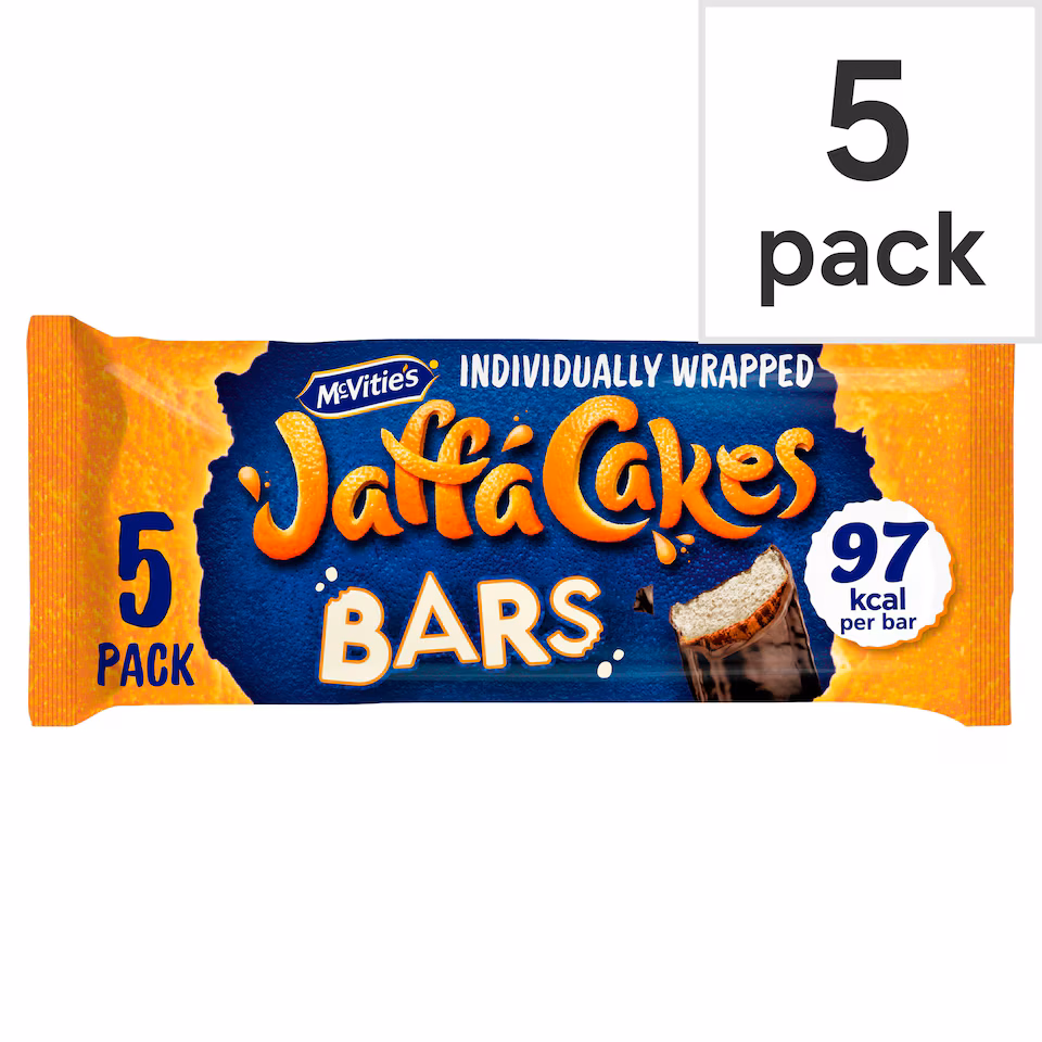 McVitie's Jaffa Cakes Zingy Orangey Bars 5 Pack
