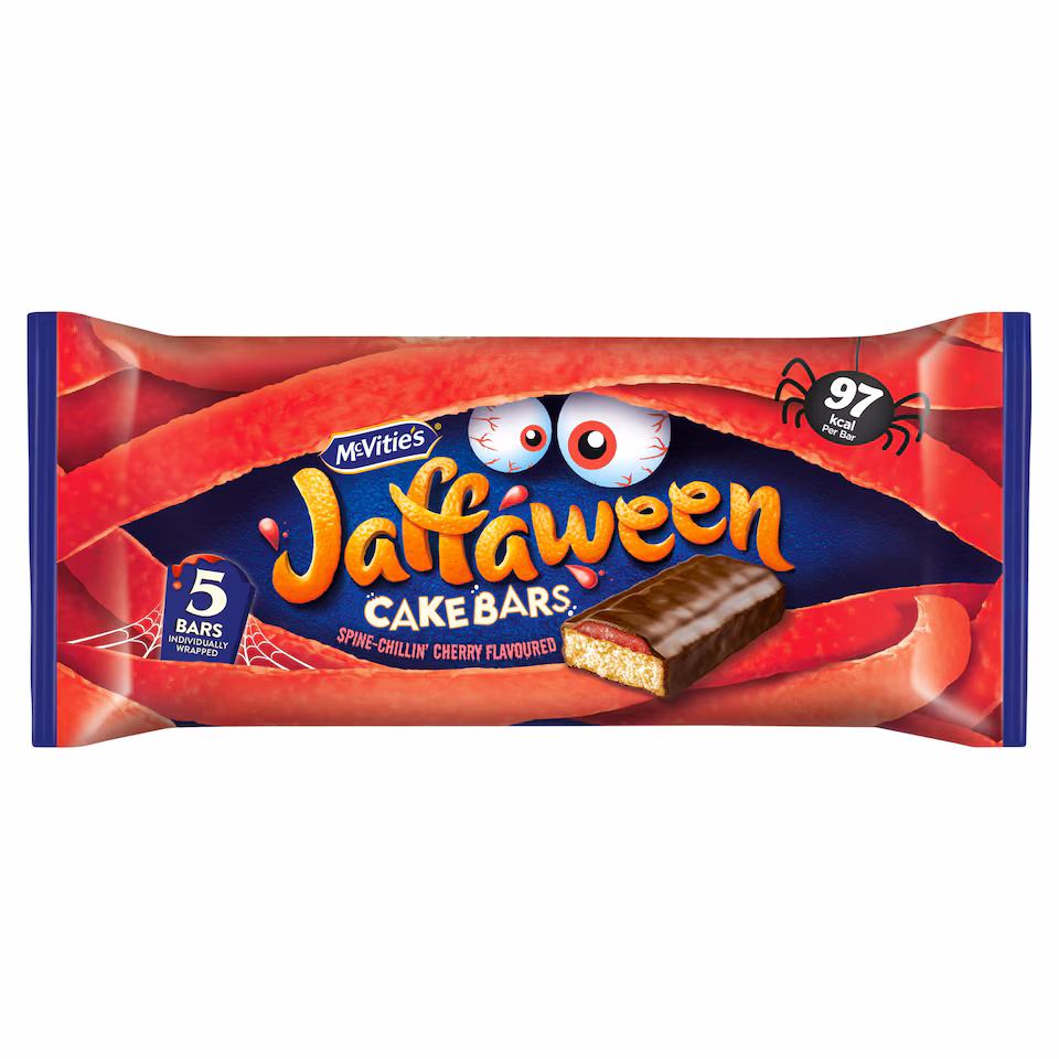 McVitie's Jaffaween Cherry Flavour Cake Bars 5 Pack