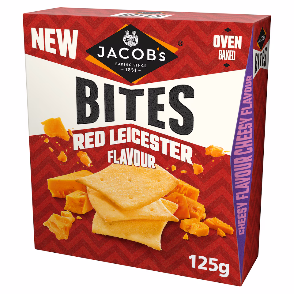 Jacob's Bites Crackers - Red Leicester Flavour 125g